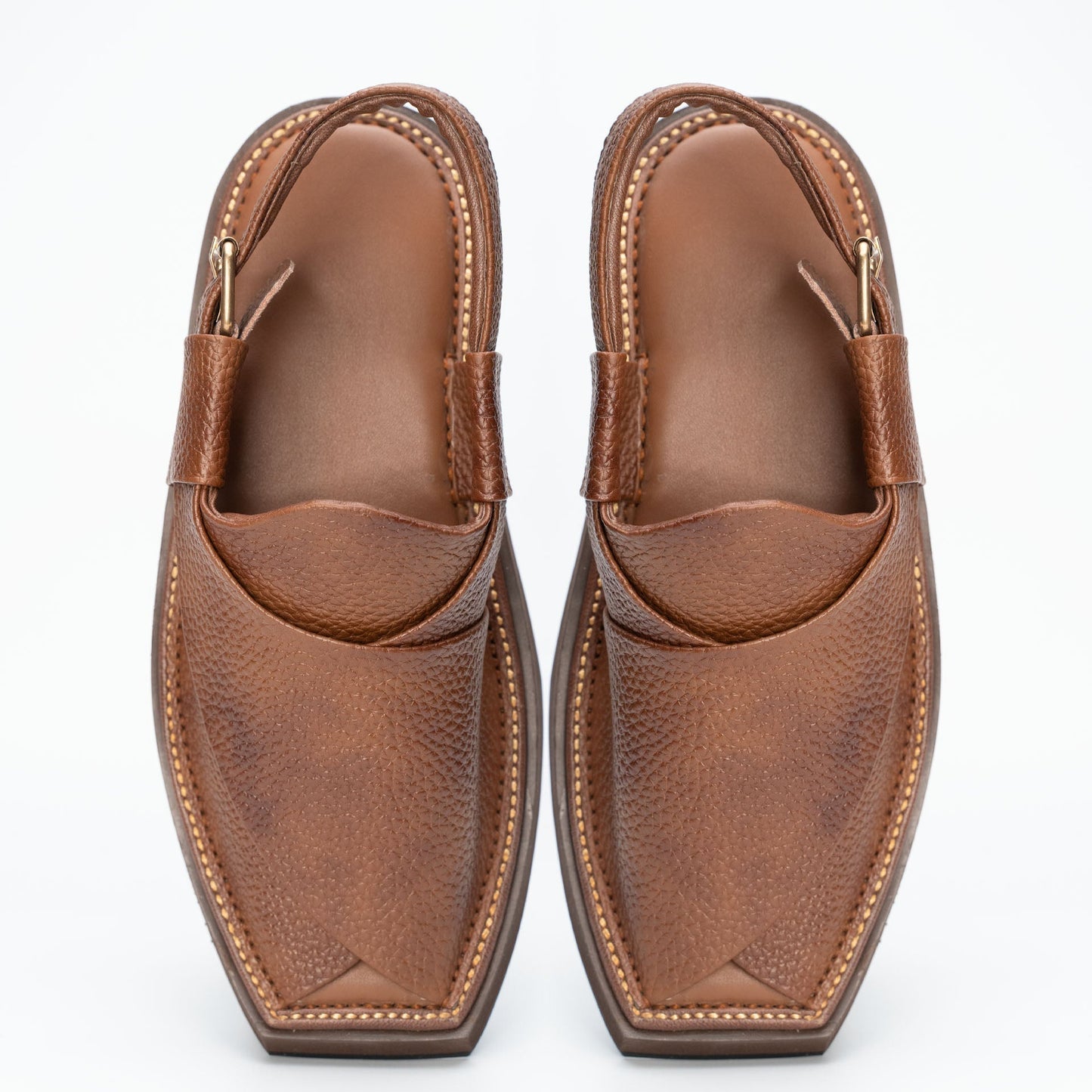 Brown Two tone Dotted Kaptan- Premiuim Kapatan Chappal